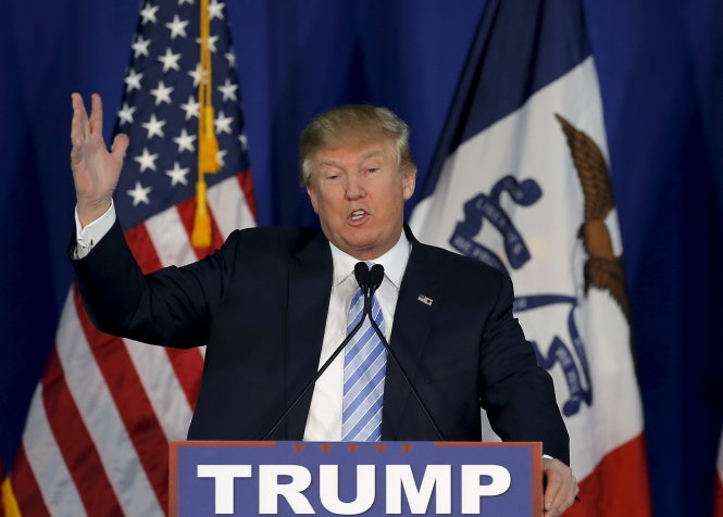 Tỷ phú Donald Trump đang đạt được bước tiến lớn ở Iowa - Ảnh: Reuters