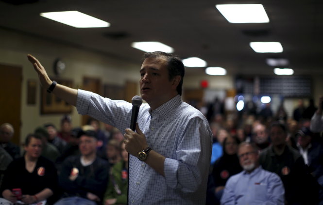 Thượng nghị sĩ Ted Cruz là đối thủ lớn nhất của ông Trump ở Iowa - Ảnh: Reuters