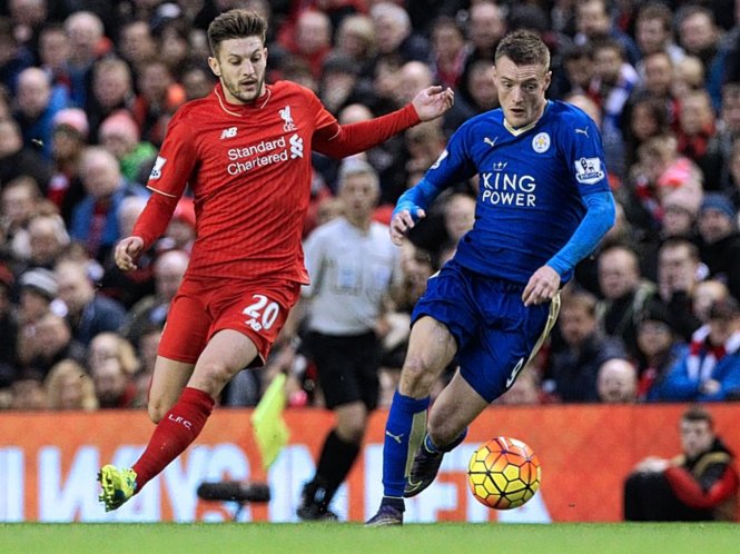 Jamie Vardy (phải) bị kèm chặt trong trận lượt đi - Ảnh: Getty Images