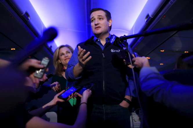 Thượng nghị sĩ Ted Cruz đang rất tự tin sau chiến thắng ở Iowa - Ảnh: Reuters