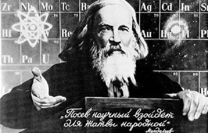 Nhà khoa học Mendeleev đã phát minh ra bảng tuần hoàn các nguyên tố hóa học