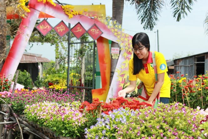Các cổng hoa đẹp thu hút du khách tham quan - Ảnh: Mạnh Khang