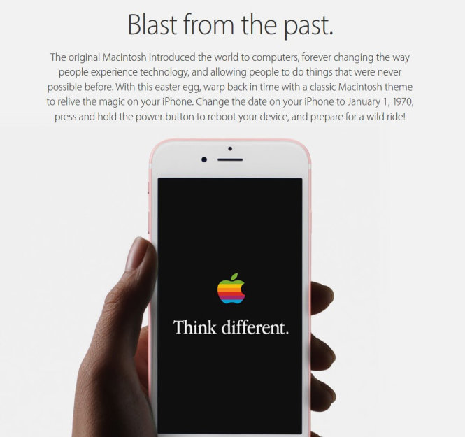 Nội dung poster mời chào thử đưa iPhone lùi về quá khứ để khám phá nội dung thú vị - Ảnh: 4Chan/Reddit