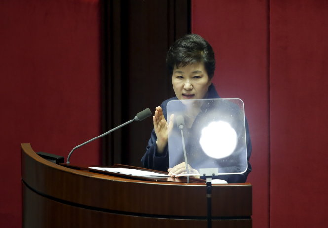 Tổng thống Hàn Quốc Park Geun-Hye thề cứng rắn với CHDCND Triều Tiên - Ảnh: Reuters