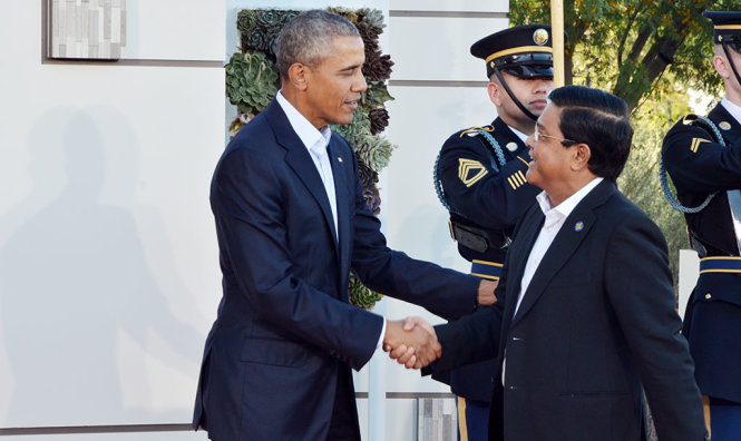 Tổng thống Barack Obama tiếp Phó tổng thống Myanmar Nyan Htun
