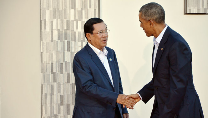 Tổng thống Barack Obama tiếp Thủ tướng Campuchia Hun Sen