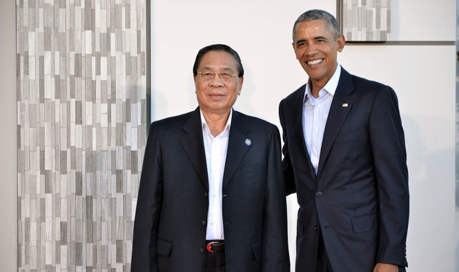 Tổng thống Barack Obama tiếp Tổng Bí thư, Chủ tịch nước Lào Choummaly Sayasone.