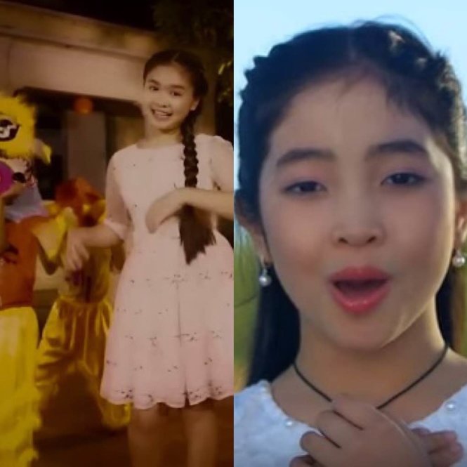 Hình ảnh bé Thiện Nhân và bé Hồng Minh trong MV
