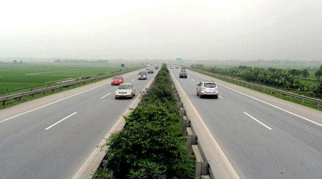 Một đoạn đường cao tốc Cầu Giẽ - Ninh Bình - ảnh: VEC