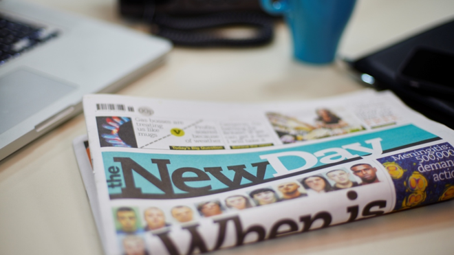 The New Day là nhật báo đầu tiên ra đời tại nước Anh trong vòng 30 năm qua - Ảnh: Trinity Mirror