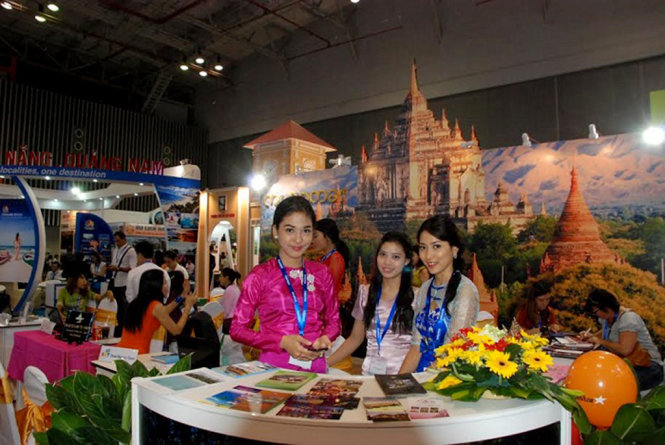 Một gian hàng tại Hội chợ du lịch quốc tế Việt Nam (VITM 2015) - Ảnh: BTC