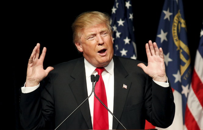 Tỷ phú Donald Trump đang rất tự tin sau hai chiến thắng liên tiếp ở New Hampshire và South Carolina - Ảnh: Reuters