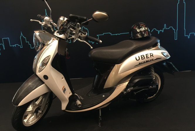 Dịch vụ gọi xe ôm (xe hai bánh) UberMoto mới được giới thiệu tại Bangkok, Thái Lan - Ảnh: TechCrunch