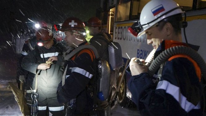 Đã có 36 người thiệt mạng trong vụ tai nạn cháy nổ, sập hầm mỏ than tại Vorkuta, Komi miền bắc nước Nga - Ảnh: AP