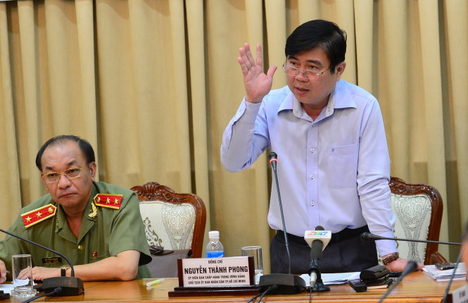 Chủ tịch UBND TP.HCM  Nguyễn Thành Phong - Ảnh: Q.Đ.
