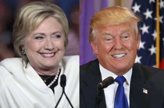 Bà Hillary Clinton và ông Donald Trump - Ảnh: Reuters