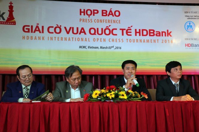 Giải cờ vua quốc tế HDBank 2016 có tiền thưởng kỷ lục là hơn 890 triệu đồng. Ảnh D.P