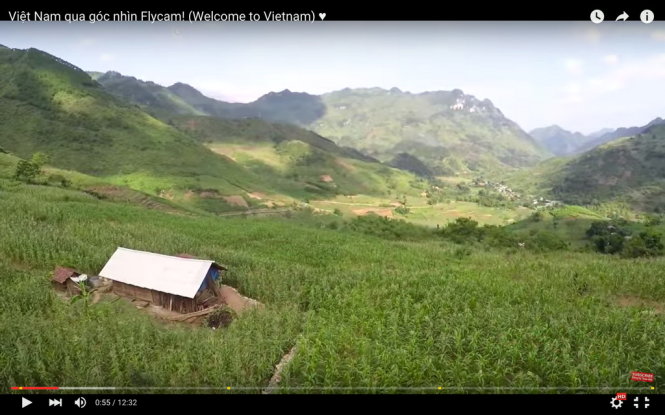 Hình ảnh trong video “Việt Nam qua góc nhìn Flycam! (Welcome to Vietnam)” của ông Bùi Minh Tuấn trên YouTube - Ảnh chụp màn hình