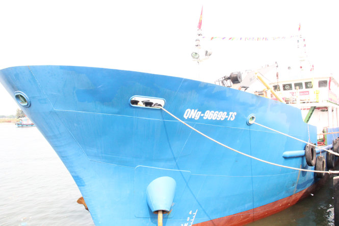Tàu hậu cần dịch vụ nghề cá Lý Sơn 168 là tàu hậu cần hiện đại nhất Việt Nam hiện nay - Ảnh: Trần Mai