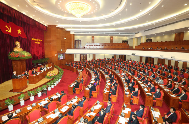 Toàn cảnh phiên khai mạc Hội nghị Ban Chấp hành Trung ương Đảng Cộng sản Việt Nam lần thứ hai, khóa XII - Ảnh: TTXVN