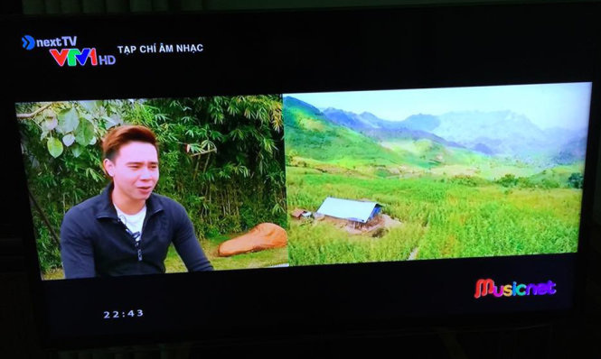 Một chương trình của VTV có lấy hình ảnh quay từ flycam của ông Bùi Minh Tuấn. - Ảnh tư liệu.