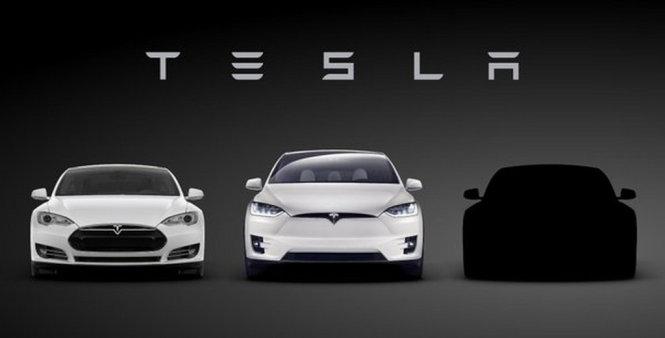 Tesla Model 3 được ra mắt vào ngày 31-03-2016 tại Los Angeles - Ảnh: Verge