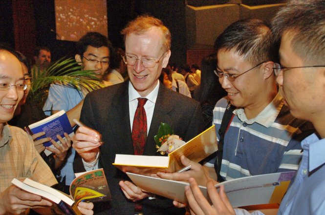 Giáo sư Andrew Wiles tại một sự kiện 
ở Hong Kong - Ảnh: CUHK