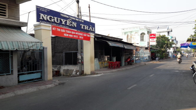 Trường THCS Nguyễn Trãi, TP.Châu Đốc, An Giang - Ảnh: Bửu Đấu