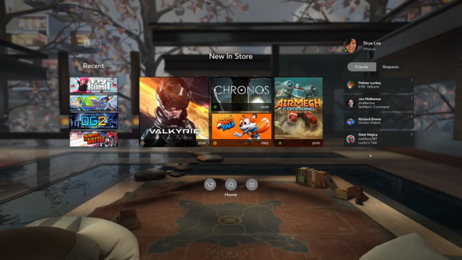 Giao diện chợ nội dung - ứng dụng Oculus Store với khoảng 30 game đã có mặt - Ảnh: Wired