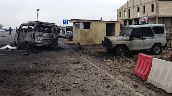 Hiện trường vụ đánh bom tại Dagestan - Ảnh: Theworldweekly