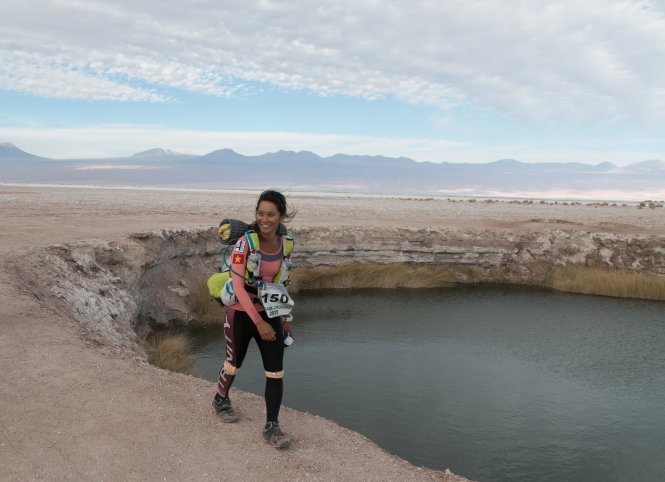 Vũ Phương Thanh tại cuộc thi ở sa mạc Atacama - Chile vào tháng 10-2015