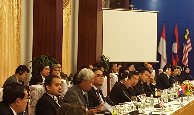 Các đại biểu tham gia Hội nghị Chánh án ASEAN ngày 1-4 - Ảnh: Hoàng Điệp