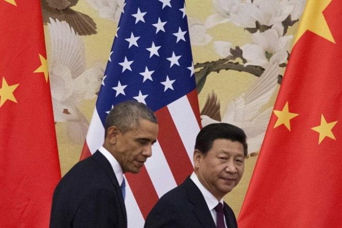 Tổng thống Mỹ Barack Obama (trái) và chủ tịch Trung Quốc Tập Cận Bình (phải) - Ảnh:Reuters