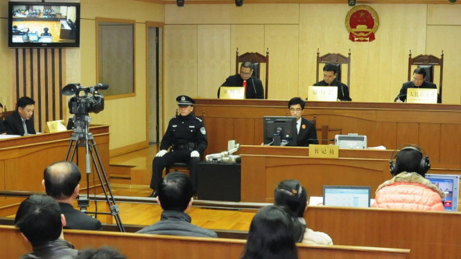 Một phiên tòa tại Trung Quốc - Ảnh: northcountrypublicradio.org
