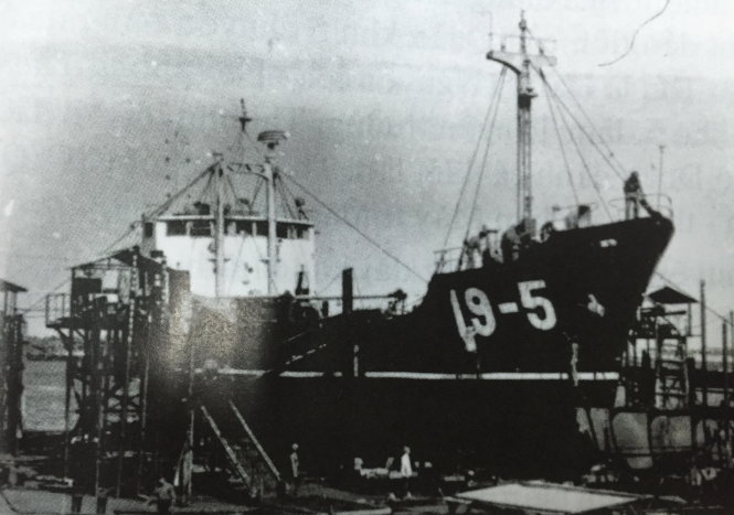 Tàu 19-5 là một trong hai con tàu của Sông Thu đối đầu với tàu Trung Quốc để bảo vệ Trường Sa trong những ngày tháng 3-1988 - Ảnh: tư liệu