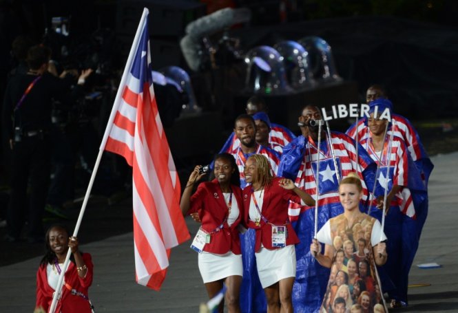 Đoàn VĐV Liberia ở Olympic 2012. Ảnh: Olympic.org