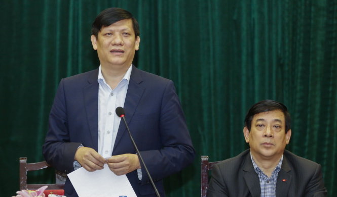 Thứ trưởng Bộ Y tế Nguyễn thanh Long tại buổi họp báo - Ảnh: Việt Dũng