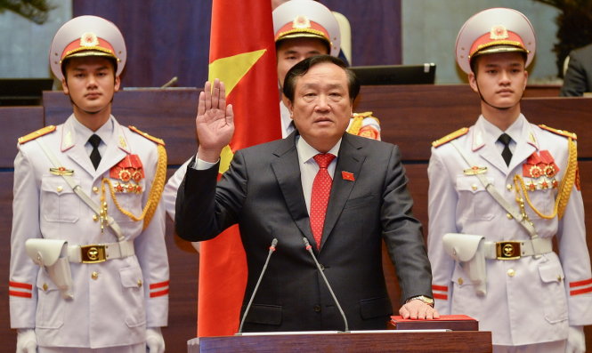 Tân chánh án Tòa án nhân dân tối cao Nguyễn Hòa Bình tuyên thệ nhậm chức - Ảnh: Việt Dũng