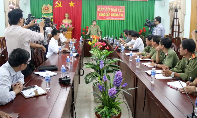 Công an tỉnh Bình Thuận cung cấp thông tin chính thức về vụ án bắt cóc trẻ em tại huyện Tuy Phong (tỉnh Bình Thuận) - Ảnh: Nguyễn Thanh