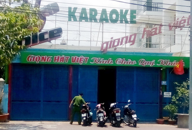 Quán karaoke “Giọng hát Việt” trước ngày bị đình chỉ kinh doanh - Ảnh: Đông Hà