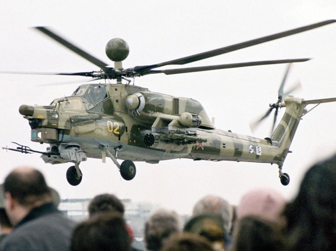 Một chiếc trực thăng Mi-28N của Nga rơi trên lãnh thổ Syria Ảnh: AFP