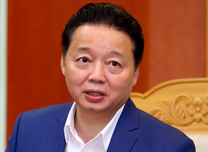 Ông Trần Hồng Hà, bộ trưởng Bộ Tài nguyên - môi trường - Ảnh: Nguyễn Khánh