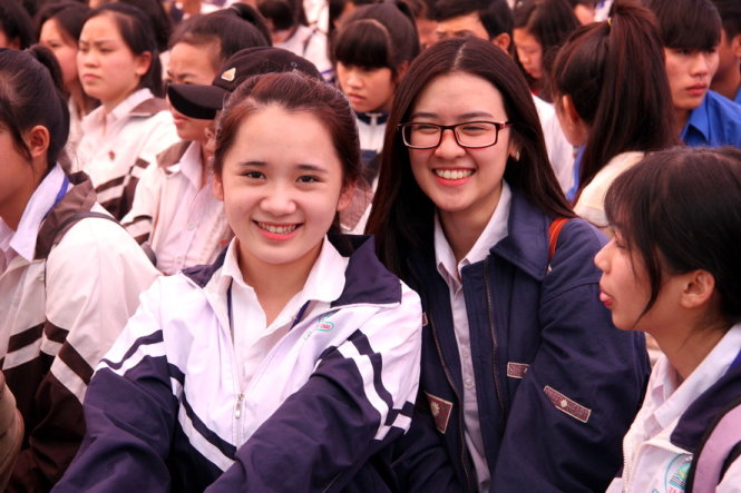 Học sinh tham dự chương trình tư vấn tuyển sinh - hướng nghiệp năm 2016 do báo Tuổi Trẻ tổ chức. Ảnh: Trần Huỳnh