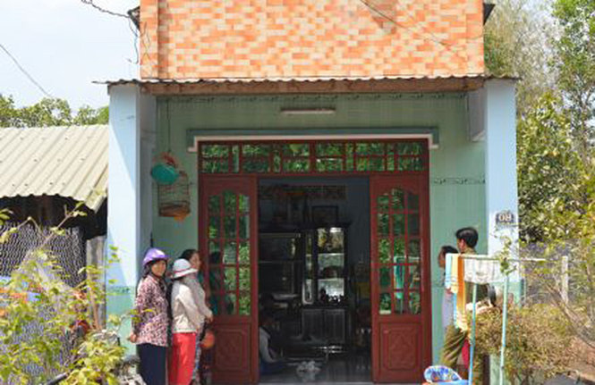 Ngôi nhà bà Trần Thị Nhàn - nơi xảy ra vụ việc - Ảnh: Công an cung cấp