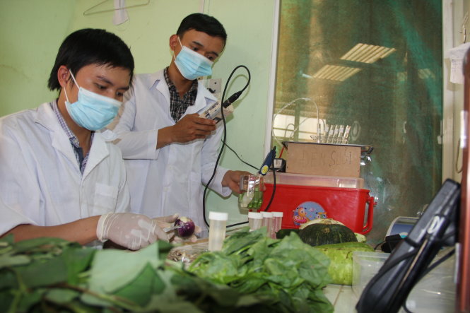 QNA Safe lập phòng thí nghiệm để kiểm định chất lượng rau trước khi bán ra thị trường -Trần Mai