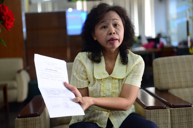 Bà Phạm Thị Thiên Nga cho rằng cơ quan thuế thu thuế trường hợp của bà là không hợp lý - Ảnh: Quang Định