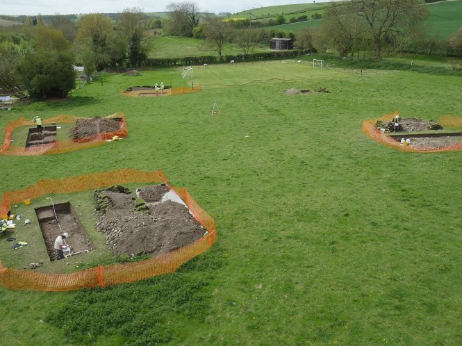 Khu vườn phát hiện dấu tích biệt thự La Mã cách nay 1.400 năm - Ảnh: Independent