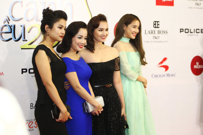 Nhiều nữ diễn viên dự lễ trao giải Cánh Diều 2015.