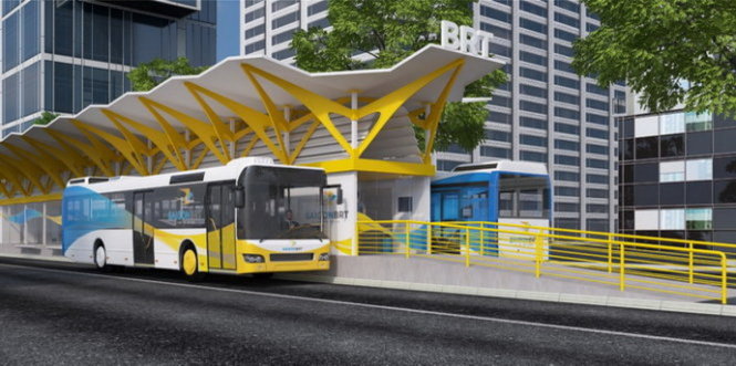 Phối cảnh trạm buýt BRT