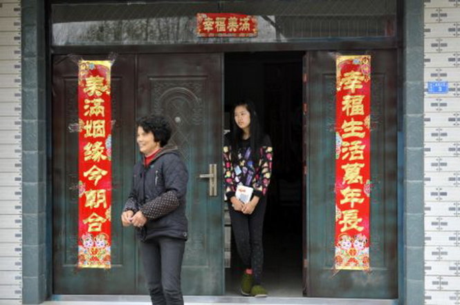 Một cô dâu Việt Nam với tên Trung Quốc A Linh đang ở nhà chồng ở huyên An Khánh, tỉnh An Huy -Ảnh:news.cbg.cn.